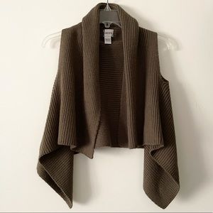 Military Green Brown Chico’s Sweater vest